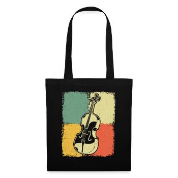 Cello Cellospieler Cellist - Stoffbeutel - Schwarz - Vorne