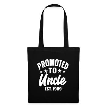 Promoted To Uncle est 1959 - Stoffbeutel - Schwarz - Vorne