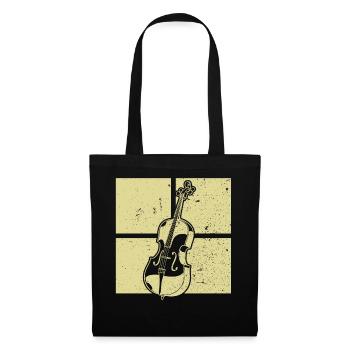 Cello Cellospieler Cellist - Stoffbeutel - Schwarz - Vorne