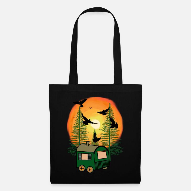 Construction trailer naturally different unusual living camp - Tote Bag - black