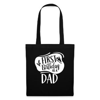 Premier anniversaire en tant que papa papa papa fête - Sac en tissu - noir - Devant