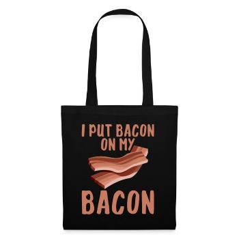 Je mets du bacon sur mon bacon 2 - Sac en tissu - noir - Devant
