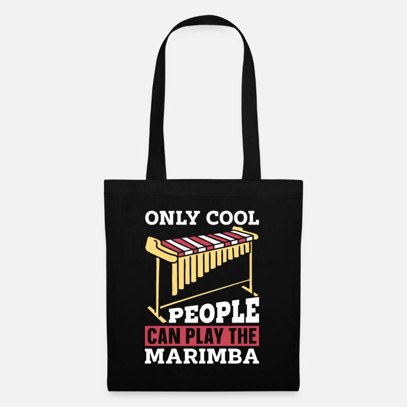Marimba Only Cool People Instrument Marimba Player - Stoffbeutel - Schwarz