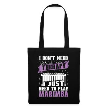 Marimba I Don't Need Therapy Mallets Instrument - Tote Bag - black - Front