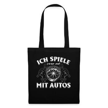 Ich spiele immer noch mit Autos - PS Liebhaber - Stoffbeutel - Schwarz - Vorne