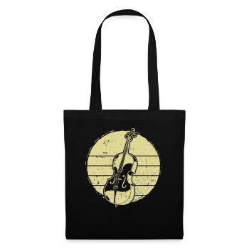 Cello Cellospieler Cellist - Stoffbeutel - Schwarz - Vorne