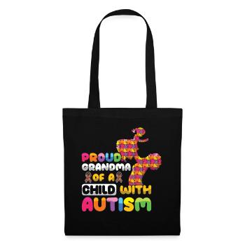 Proud Grandma Puzzle Autism Awareness - Tote Bag - black - Front