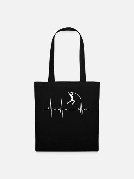 Pole Vault Heartbeat For Pole Vault Athletes - Stoffbeutel - Schwarz