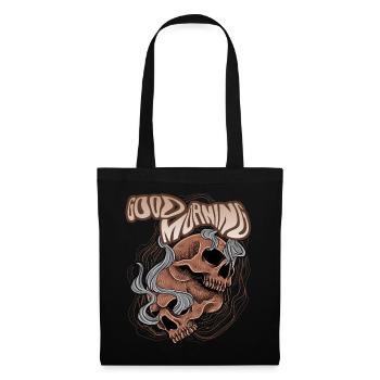 Vintage Skull Totenkopf Spruch Good-Morning - Stoffbeutel - Schwarz - Vorne