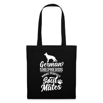 Bergers Allemands Âme Sœur Parfaite Douce - Sac en tissu - noir - Devant