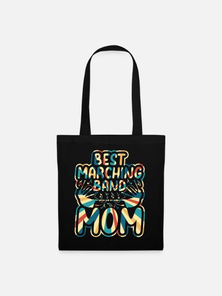 Bagpiper Bagpipe Player Mama - Best Marching Band - Stoffbeutel - Schwarz