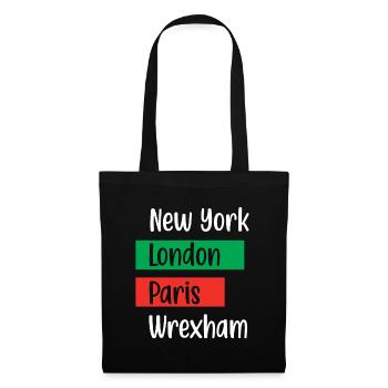 New York London Paris Wrexham - Wales Football Gif - Tote Bag - black - Front