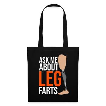 Artificial leg design for leg prostheses - Tote Bag - black - Front