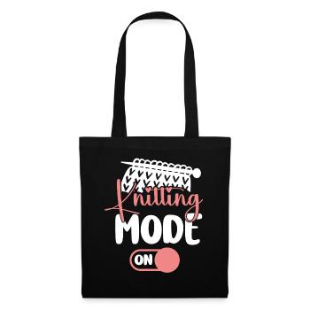 Knitting Knitter Knitting Mode On - Tote Bag - black - Front