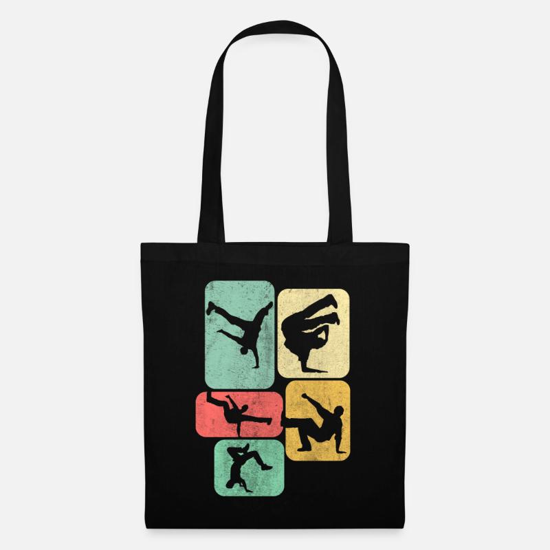 Breakdance Rétro Breakdancer Danse - Sac en tissu - noir