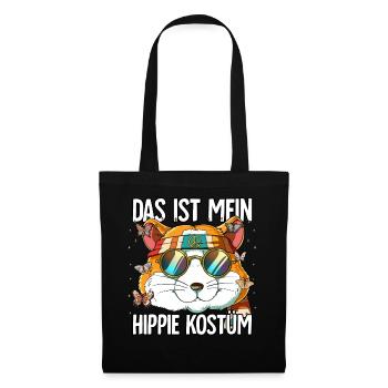Das Ist Mein Hippie Kostüm 60er 70er Jahre Kostüm - Stoffbeutel - Schwarz - Vorne