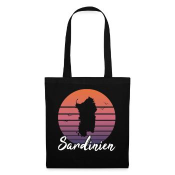 Sardaigne Île Italie Cadeau Rétro de Vacances - Sac en tissu - noir - Devant