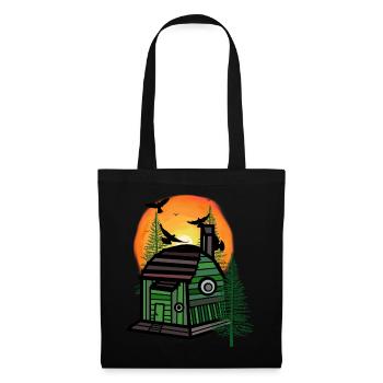 Forest Dwellers Nature Lovers Cabin Tiny Cabin House - Tote Bag - black - Front