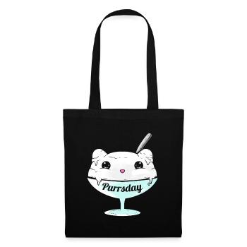 Crème glacée délicieuse pour chat au pourcoup - Sac en tissu - noir - Devant