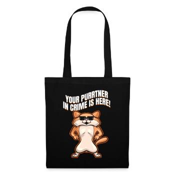 Cool Cat With Sun Glasses On Purrsday - Tote Bag - black - Front