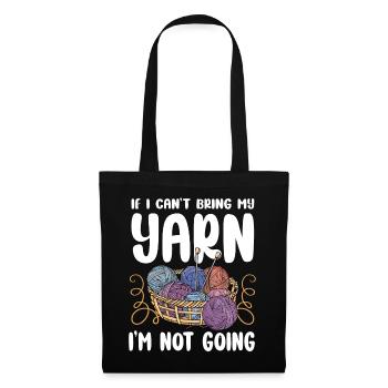 Tricoter si je ne peux pas apporter - Sac en tissu - noir - Devant