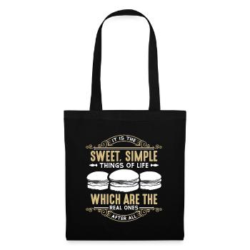 Macaron It Is The Sweet Simple Things Artfully - Tote Bag - black - Front