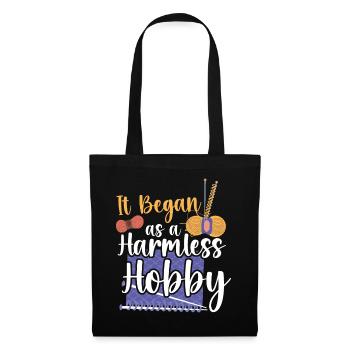 Knitting Knitter It Began As A - Tote Bag - black - Front