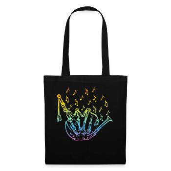 Bagpipe With Music Notes Bagpiper Bagpipe Musician - Tote Bag - black - Front