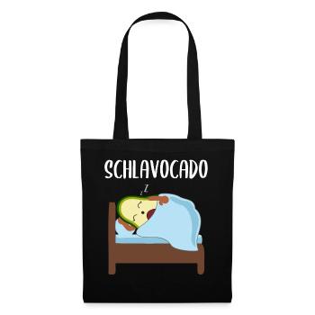 Lustige Avocado Schlafende Frucht Beere Geschenk - Stoffbeutel - Schwarz - Vorne