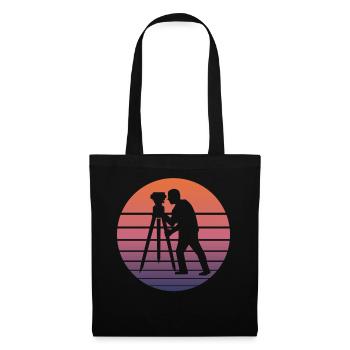 Géomètre Géomètre Rétro Cadeau - Sac en tissu - noir - Devant