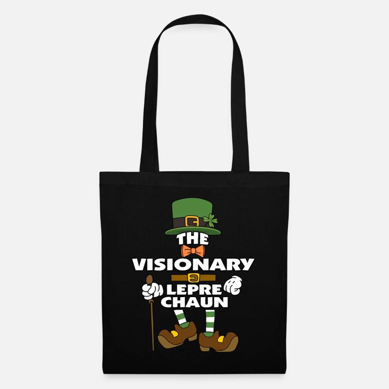 Le lutin visionnaire Saint-Patrick - Sac en tissu - noir