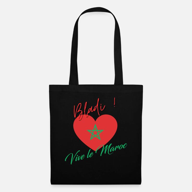 Vive le Maroc, Bladi, Drapeau Marocain - Sac en tissu - noir