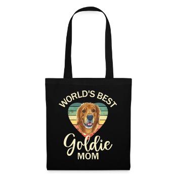 Chien Golden Retriever - Sac en tissu - noir - Devant