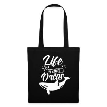La vie est une question d’orques Orque Orque protéger la mer - Sac en tissu - noir - Devant
