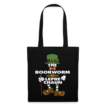 Le lutin Leprechaun Bookworm St Patrick - Sac en tissu - noir - Devant