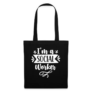 Je suis un travailleur social qui forme un travailleur social - Sac en tissu - noir - Devant