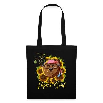 60s 70s Costume Hippie Soul - Sac en tissu - noir - Devant