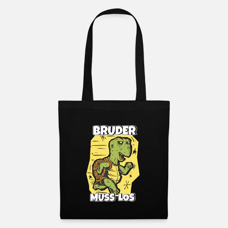 Bruder muss los - Stoffbeutel - Schwarz