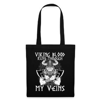 Le sang viking coule dans mes veines I Valhalla - Sac en tissu - noir - Devant