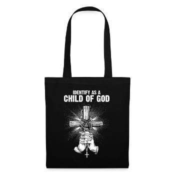 Identifiez-vous comme un enfant de Dieu I Jésus - Sac en tissu - noir - Devant