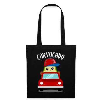 Avocado in Car Funny Vegetable Fruit Gift - Tote Bag - black - Front