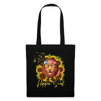 60s 70s Costume Hippie Soul - Sac en tissu - noir - Devant