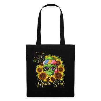 60s 70s Costume Hippie Soul - Sac en tissu - noir - Devant