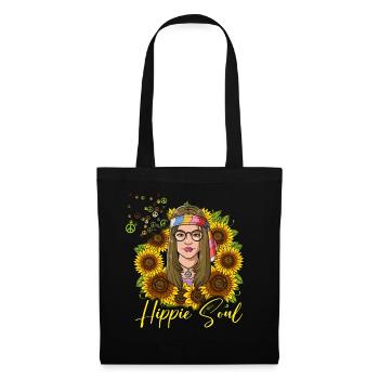 60s 70s Costume Hippie Soul - Sac en tissu - noir - Devant