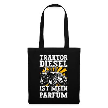 Traktor Trekker - Stoffbeutel - Schwarz - Vorne