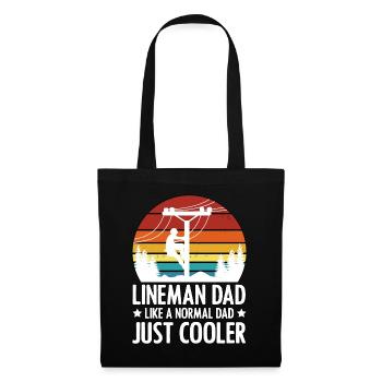 Lineman Dad wie ein normaler Vatertagselektriker - Stoffbeutel - Schwarz - Vorne