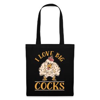 Poulets L’animal qui fait caca Poulets Coq Poulet fermier - Sac en tissu - noir - Devant