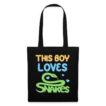 This boy loves snakes - Tote Bag - black - Front