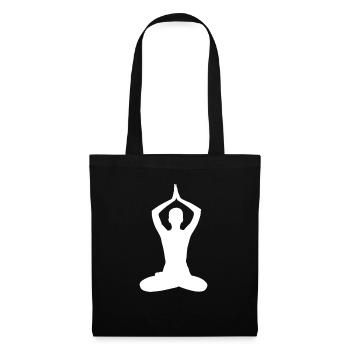 Yoga Meditation Silhouette - Tote Bag - black - Front