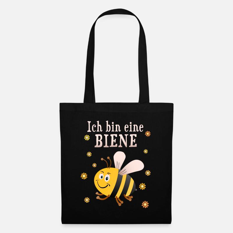 Ich bin eine Biene Imkerin Imker Kind - Stoffbeutel - Schwarz